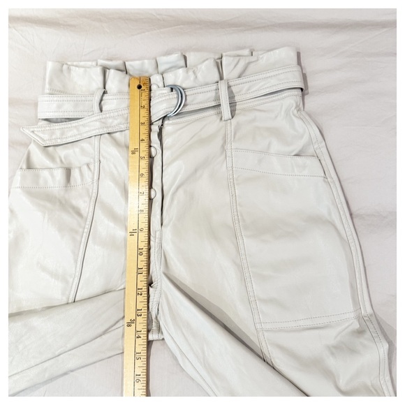 HOUSE OF HARLOW 1960 FAUX LEATHER HIGH WAIST DRESS PANTS WITH BELT MEDIUM $189 - Picture 7 of 10